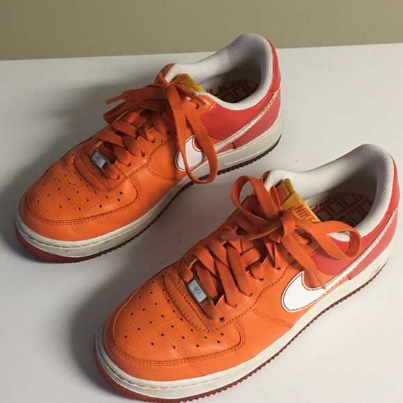 orange nike air force ones